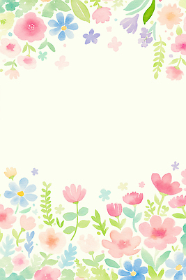 식물 계절 컬러 컨셉 파란색 공백 생태계 파일형식 꽃 백그라운드 그림 자연 디자인 봄 여름 하늘색 분홍색 초록색 수채화 장식 화사함 정원 화초 테두리 풍경 국내일러스트 일러스트 JPG 카피스페이스 프레임