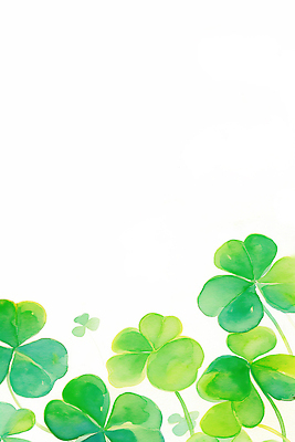 JPG 식물 디자인 행복 예술 상징 컬러 백그라운드 잎 무늬 일러스트 자연 생명 아이디어 그래픽 초록색 봄 행운 클로버 장면 국내일러스트 AI일러스트 AI콘텐츠 계절 감정 컨셉 생태계 파일형식