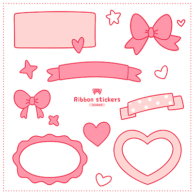 모양 여자 어린이 컬러 컨셉 이벤트 오브젝트 파일형식 벡터 리본 스티커 분홍색 하트 디자인 백그라운드 장식 그림 아이디어 꾸미기 문구용품 장난감 소녀 선물 파티 그래픽 국내일러스트 일러스트 AI파일