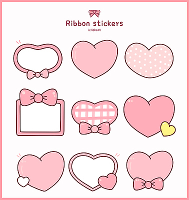 모양 기호 선 컬러 무늬 오브젝트 파일형식 벡터 리본 스티커 하트 디자인 분홍색 패턴 꾸밈 장식 아이템 그래픽 느낌표 곡선 평면 심플 모음 그림 문구용품 손글씨 국내일러스트 일러스트 AI파일