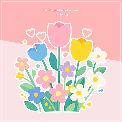 식물 계절 꽃 감정 컨셉 취미 생태계 파일형식 벡터 봄 컬러 꽃잎 조화 그림 자연 화사함 생명 성장 원예 디자인 백그라운드 사랑 꽃병 이벤트 국내일러스트 일러스트 AI파일