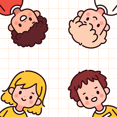 시선 감정 컨셉 무늬 관계 표정 사람 파일형식 벡터 웃음 응시 어린이 행복 친구 그림 스타일 백그라운드 격자 상호작용 놀이 소통 즐거움 표현 모션 국내일러스트 일러스트 AI파일