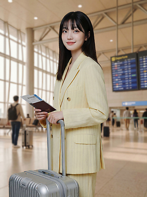 JPG 편집이미지 교통수단 여행 이동 여행객 공간 짐 대기 공항 항공권 출발 여권 여행준비 체크인 편집실사 AI인물포토 AI콘텐츠 교통 컨셉 교통시설 사람 티켓 CG 준비 파일형식 AI포토