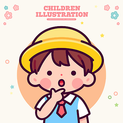 자연요소 식물 손 옷 교육 남자 감정 어린이 컬러 컨셉 표정 사람 신체부위 파일형식 벡터 소년 그림 노란색 꽃 별 생각 귀여움 백그라운드 캐릭터 손가락 입 놀람 스티커 국내일러스트 일러스트 AI파일 유치원복 유치원 유치원생