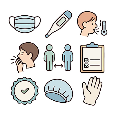 캠페인 컨셉 의학 씻기 파일형식 벡터 마스크 손씻기 사회적거리두기 건강 안전 팬데믹 소통 체크리스트 환자 증상 의사소통 바이러스 접근 보호 국내일러스트 일러스트 AI파일 위생