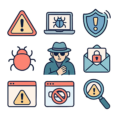 컨셉 안전 전자제품 범죄 보안 파일형식 벡터 경고 바이러스 컴퓨터 해커 이메일 잠금 스파이 홈페이지 보호 통신 정보 해킹 소프트웨어 자료 국내일러스트 일러스트 AI파일
