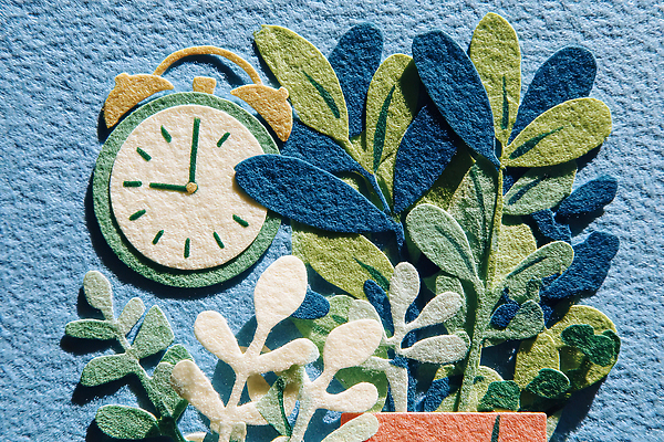 JPG 모양 식물 디자인 예술 시계 컬러 조각 백그라운드 잎 일러스트 자연 장식 파란색 다양 배열 소재 조화 꾸밈 국내일러스트 AI일러스트 AI콘텐츠 다수 생태계 파일형식