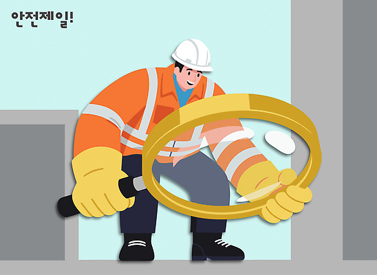 건축 컨셉 건설업 안전 장비 헬멧 안전장비 파일형식 벡터 점검 작업자 확대경 구조물 경고 검사_조사 작업 보호 위험 관리 모션 공급 확인 디테일 기술 국내일러스트 일러스트 AI파일 안전모 건설현장 공사