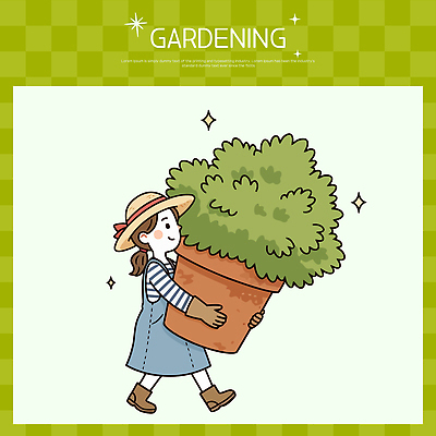 잡화 산업 건강 사람 취미 생태계 파일형식 벡터 여자 화분 식물 정원 운반 모션 장갑 백그라운드 자연 그래픽 캐릭터 운동 원예 농업 국내일러스트 일러스트 AI파일