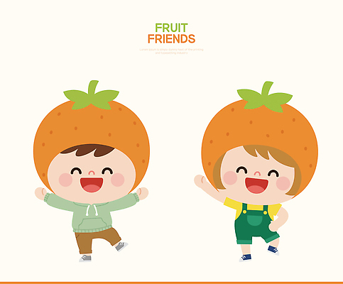 캐릭터 교육 감정 컨셉 과일 관계 문화예술 표정 사람 파일형식 벡터 귤 친구 웃음 놀이 춤 즐거움 어린이 모션 표시 유치원 분위기 놀이방 아기 전시 일러스트 AI파일 일러캐릭터