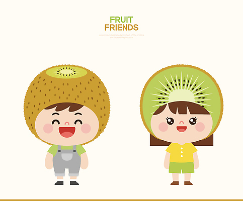 캐릭터 여자 남자 감정 어린이 과일 관계 표정 사람 파일형식 벡터 친구 웃음 키위 소년 소녀 놀이 디자인 컬러 즐거움 특징 백그라운드 표현 일러스트 AI파일 일러캐릭터