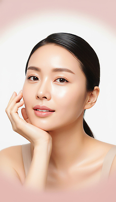 JPG 편집이미지 손 여자 얼굴 포즈 백그라운드 조명 표정 미소 화장 뷰티 카메라 촬영 피부 스킨케어 뷰티풀 편집실사 AI인물포토 AI콘텐츠 사람 신체부위 전자제품 CG 파일형식 AI포토