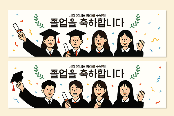 템플릿 학생 배너템플릿 백그라운드 졸업 학교 기념 이벤트 친구 기쁨 축하 그룹 졸업장 색종이 AI파일 배너 교육 감정 종이 컨셉 관계 파일형식 벡터