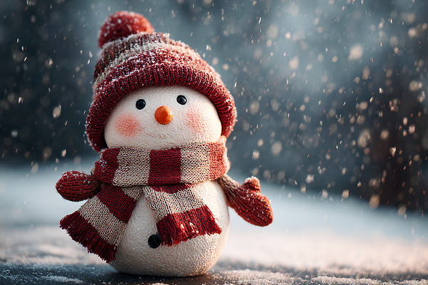 JPG 편집이미지 크리스마스장식 크리스마스 겨울 자연 눈사람 야외 장식 장난감 스카프 이미지편집 AI컴퓨터그래픽 AI콘텐츠 계절 기념일 목도리 생태계 파일형식