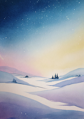 JPG 나무 감정 별 컬러 겨울 일러스트 자연 하늘 아침 조명 수채화 거리 풍경 광선 시간 차가움 저녁 언덕 평원 AI일러스트 주간 자연요소 식물 계절 야간 생태계 파일형식 AI콘텐츠