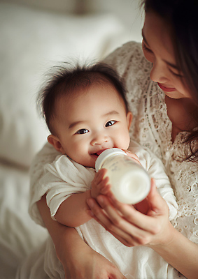 감정 가족 관계 유제품 표정 사람 CG 파일형식 아기 엄마 우유 모유 수유 웃음 방 사랑 어린이 행복 장면 모유수유 JPG 편집실사 편집이미지 의료성형뷰티