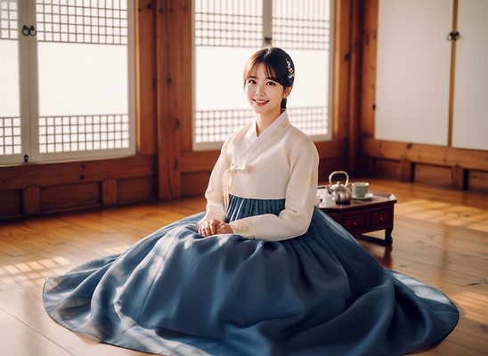 JPG 편집이미지 전통 여자 명절 문화 한옥 한국 실내 앉기 새해인사 한복 즐거움 뷰티풀 의료성형뷰티 편집실사 AI인물포토 AI콘텐츠 한국전통 기념일 감정 아시아 고건축 모션 새해 사람 내부 인사 전통의상 CG 파일형식 AI포토