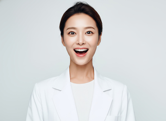 JPG 편집이미지 직업 옷 여자 얼굴 의학 표정 건강 밝음 미소 웃음 사람 치료 믿음 진료 의사 전문직 의료성형뷰티 편집실사 AI인물포토 AI콘텐츠 감정 신체부위 의료진 CG 파일형식 AI포토