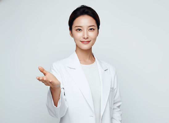 JPG 편집이미지 직업 손 여자 얼굴 백그라운드 의학 직장 건강 병원 사람 환자 의사 흰색 초대 전문 의료성형뷰티 편집실사 AI인물포토 AI콘텐츠 컬러 회사 신체부위 의료진 CG 파일형식 AI포토