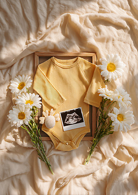 JPG 편집이미지 옷 꽃 백그라운드 가족 생명 프레임 사랑 장식 임신 공간 아기 준비 데이지 유아복 초음파 초음파사진 편집실사 AI포토 AI콘텐츠 식물 감정 관계 사람 아기용품 CG 파일형식