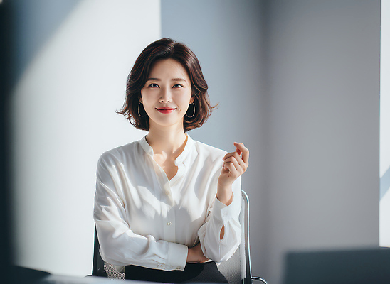 JPG 편집이미지 여자 포즈 직장 미소 사람 앉기 손짓 사무실 시간 업무 작업 비즈니스우먼 직원 의료성형뷰티 편집실사 AI인물포토 AI콘텐츠 회사 비즈니스 모션 표정 직장인 CG 파일형식 AI포토