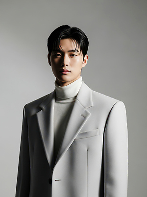 JPG 모델 편집이미지 옷 패션 남자 얼굴 포즈 백그라운드 스튜디오 조명 정장 흰색 의료성형뷰티 스타일 편집실사 AI인물포토 AI콘텐츠 컬러 사람 신체부위 CG 파일형식 AI포토