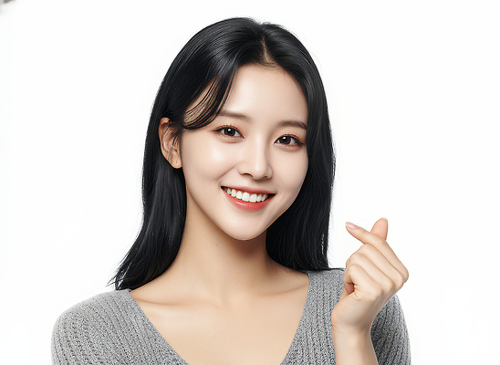JPG 편집이미지 라이프스타일 여자 감정 얼굴 포즈 백그라운드 손가락 밝음 미소 사람 촬영 흰색 하트 표현 의료성형뷰티 스타일 편집실사 AI인물포토 AI콘텐츠 모양 손 컬러 표정 생활 신체부위 CG 파일형식 AI포토