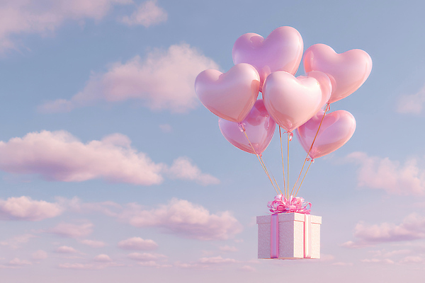 JPG 편집이미지 행복 분홍색 상상 하늘 선물 사랑 일상 선물상자 상자 축제 기쁨 다양 하트 풍선 이미지편집 AI컴퓨터그래픽 AI콘텐츠 모양 감정 컬러 다수 라이프 파일형식