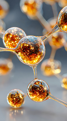 JPG 편집이미지 과학 실험 빛 반짝임 반사 금색 방울 물방울 화학 구출 연결 질감 원자 분자구조 이미지편집 AI컴퓨터그래픽 AI콘텐츠 컬러 모션 장식 도움 파일형식