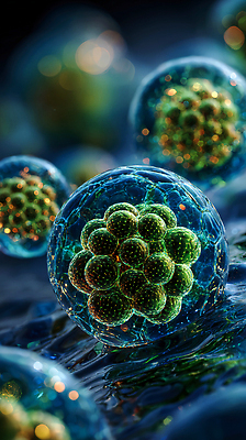 JPG 모양 편집이미지 컬러 과학 생명 세포 실험 내부 확대 생물학 원자 분자구조 세포막 이미지편집 AI컴퓨터그래픽 AI콘텐츠 교육 파일형식