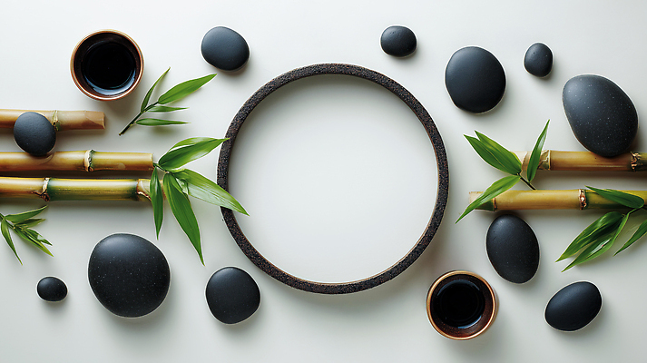 JPG 식물 편집이미지 그릇 잎 재료 자연 탁자 프레임 장식 정원 수확 돌_바위 원형 상차림 대나무 심플 테라피 평면 편집실사 AI포토 AI콘텐츠 도형 나무 식기 가구 농업 뷰티 CG 생태계 파일형식