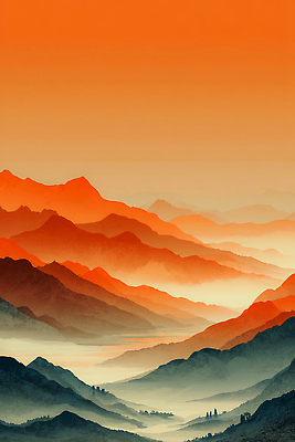 나무 날씨 산 노을 생태계 파일형식 AI콘텐츠 일몰 안개 하늘 풍경 자연 대기 컬러 거리 산맥 지평선 빛 시간 세계 심리 산기슭 나뭇가지 JPG AI일러스트 일러스트