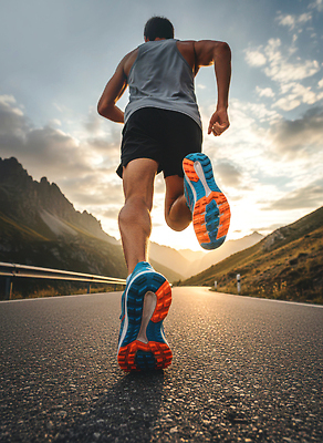 JPG 편집이미지 남자 스포츠 자연 건강 달리기 조깅 운동 태양 힘 일몰 저녁 상담 역동적 트랙 산길 편집실사 AI포토 AI콘텐츠 자연요소 길 컨셉 모션 사람 노을 야간 CG 생태계 파일형식