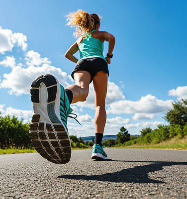 JPG 나무 편집이미지 여자 도로 스포츠 신발 모션 하늘 아침 건강 야외 운동복 달리기 조깅 운동 힘 역동적 편집실사 AI포토 AI콘텐츠 주간 식물 옷 길 컨셉 교통시설 사람 CG 파일형식