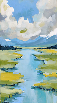 JPG 식물 예술 일러스트 자연 하늘 수채화 산 풍경 초원 초록색 물 여름 파란색 강 일몰 숲 땅 그림 국내일러스트 AI일러스트 AI콘텐츠 자연요소 계절 컬러 노을 생태계 파일형식