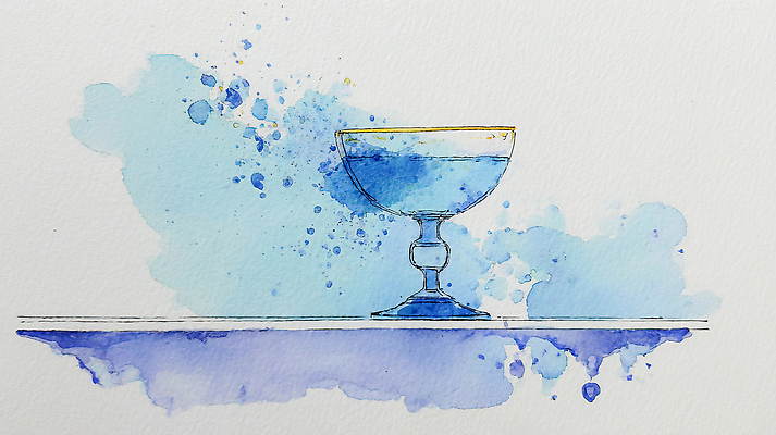 JPG 디자인 종이 음료 예술 컬러 백그라운드 일러스트 탁자 잔 수채화 장식 컵 파란색 물감 상차림 디자이너 그림 스프레이 배경그림 국내일러스트 AI일러스트 AI콘텐츠 직업 식기 가구 미술도구 파일형식