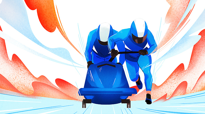 자연요소 스포츠용품 스포츠 올림픽 스포츠시설 모션 겨울스포츠 운동선수 건강 연도 파일형식 봅슬레이 협력 트랙 썰매 스케이트 달리기 경기 경기장 운동 얼음 연습 속도 일러스트 국내일러스트 PSD 2026년 국가대표 동계올림픽