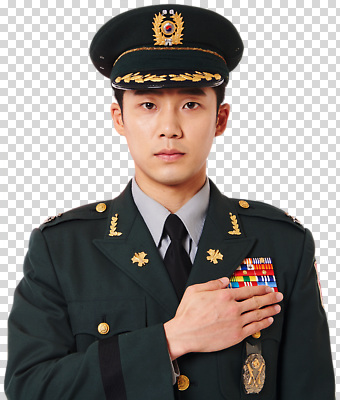 편집이미지 손 시선 남자 유니폼 표정 사람 이벤트 군인 가슴 메달 군복 공식 기념물 PNG 단정 직업 옷 컨셉 신체부위 국군 상_상패 파일형식