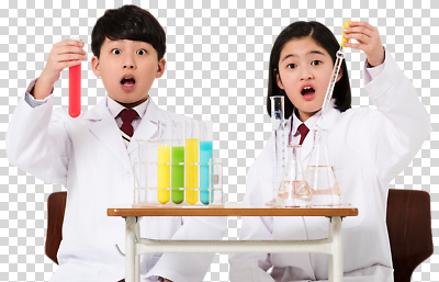 편집이미지 교육 어린이 과학 실험기구 실험 사람 소녀 소년 놀람 화학 실험실 튜브 PNG 반응 여자 남자 감정 표정 파일형식
