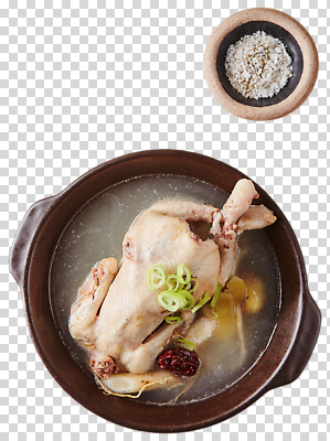 편집이미지 한식 음식 재료 한국 건강 요리 전통음식 닭 맛 대추 소금 국물 삼계탕 생강 PNG 전통 아시아 컨셉 채소 조류 보양식 파일형식