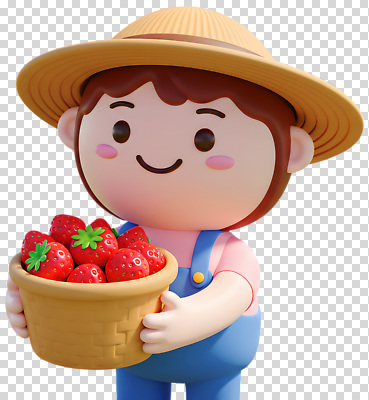 편집이미지 캐릭터 행복 농업 과일 딸기 미소 웃음 소년 농장 바구니 농사 수확 작업 농부 PNG 직업 남자 감정 산업 어린이 표정 파일형식