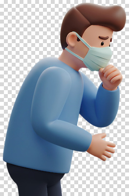 편집이미지 남자 티셔츠 모션 건강 마스크 치료 파란색 호흡기관 바이러스 위생 예방 PNG 귀찮음 기침 불편함 컬러 컨셉 셔츠 의학 사람 장기_의학 감각 파일형식