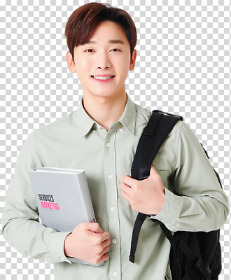 편집이미지 학생 교육 남자 가방 서기 웃음 사람 청년 책 학습 학원 PNG 마케팅 잡화 모션 표정 성인 파일형식