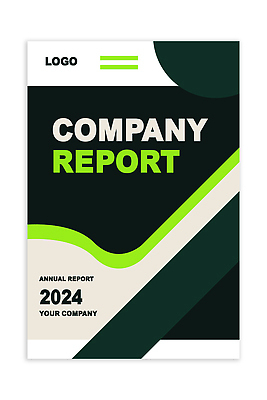 템플릿 컬러 비즈니스 연도 파일형식 벡터 회사 보고서 2024년 문서 디자인 텍스트 그래픽 조합 모양 정보 손잡이 이미지템플릿 AI파일 표지 표지디자인 북커버 초록색