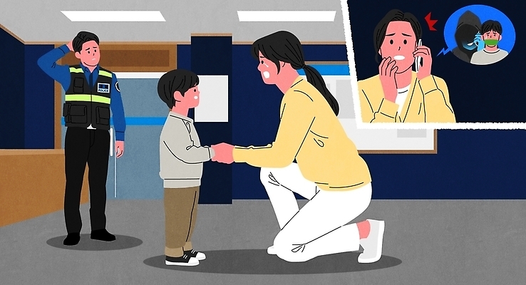 직업 컨셉 가족 관계 모션 말하기 사람 경찰 신고 파일형식 벡터 엄마 어린이 경찰서 만남 대화 통화 소통 백그라운드 안전 도움 보호 감정 사건 국내일러스트 일러스트 AI파일 허위신고