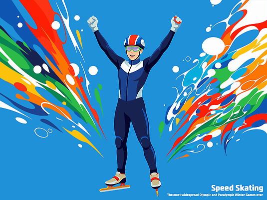계절 감정 스포츠 올림픽 컨셉 스포츠시설 겨울스포츠 스케이팅 최고 메달 파일형식 벡터 스피드스케이팅 속도 운동선수 결승선 기쁨 응원 백그라운드 컬러 물결 겨울 경쟁 경기장 금메달 우승 협력 연습 국내일러스트 일러스트 AI파일 동계올림픽 역동적
