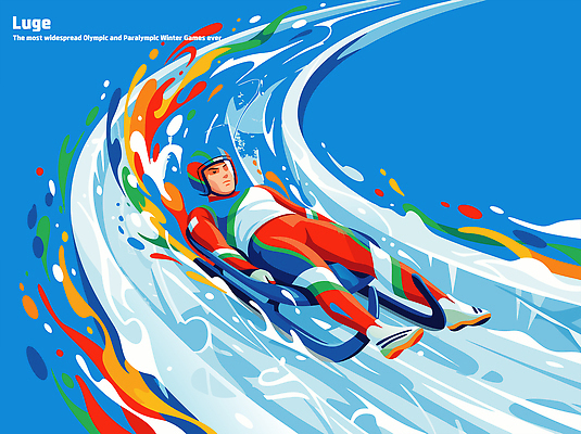 계절 감정 스포츠 올림픽 컨셉 겨울스포츠 건강 파일형식 벡터 루지 운동선수 대회 트랙 운동 체육 경기 프레임 겨울 동계올림픽 패럴림픽 라이딩 속도 스노우 즐거움 국내일러스트 일러스트 AI파일 역동적