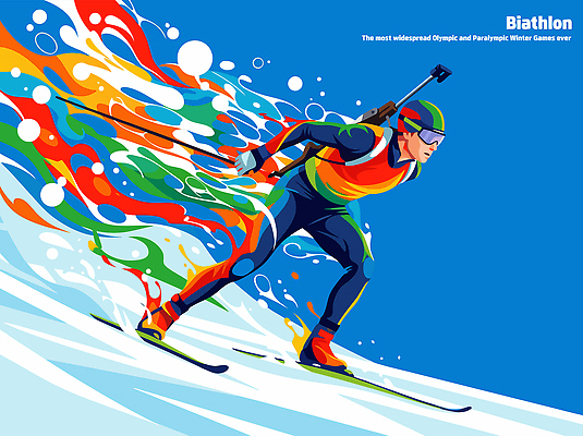 길 스포츠용품 스포츠 올림픽 컨셉 겨울스포츠 건강 파일형식 벡터 바이애슬론 스키 경기 운동선수 컬러 운동 경쟁 스키장비 국경 활주로 연습 힘 신체 포즈 활강 국내일러스트 일러스트 AI파일 동계올림픽 역동적