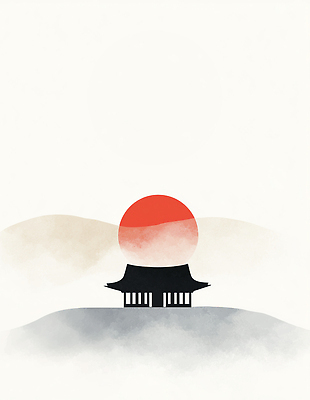 JPG 실루엣 예술 컬러 백그라운드 일러스트 자연 하늘 근하신년 새해 풍경 건물 태양 일출 일몰 공간 저녁 언덕 그림 지평선 단순화된 대칭 국내일러스트 AI일러스트 AI콘텐츠 자연요소 건축물 촬영기법 노을 야간 생태계 파일형식