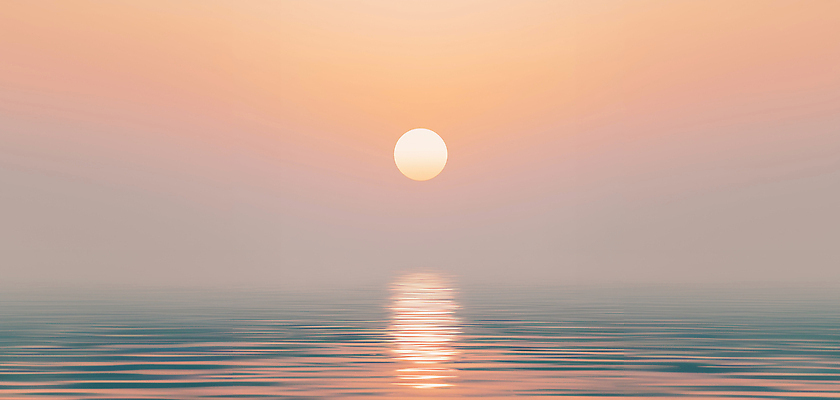 JPG 편집이미지 바다 컬러 자연 하늘 풍경 물 빛 태양 반사 평화 일출 일몰 공간 수면 분위기 수평선 이미지편집 AI컴퓨터그래픽 AI콘텐츠 자연요소 컨셉 노을 생태계 파일형식